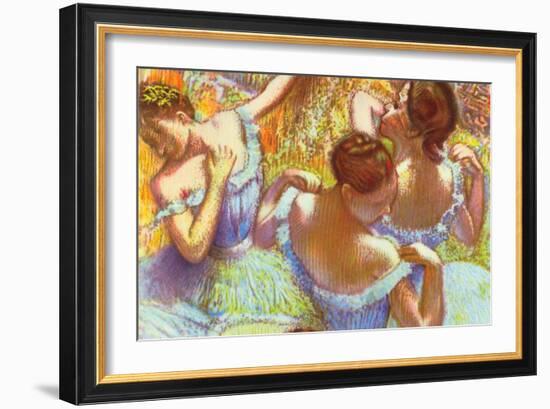 Dancer In Blue-Edgar Degas-Framed Art Print