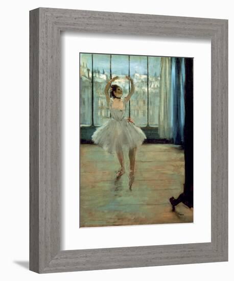 Dancer in Front of a Window-Edgar Degas-Framed Art Print