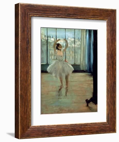 Dancer in Front of a Window-Edgar Degas-Framed Art Print