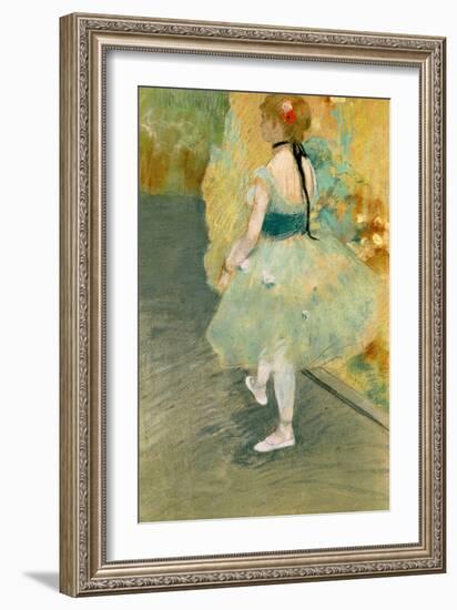 Dancer in Green, C.1878 (Pastel on Paper)-Edgar Degas-Framed Giclee Print