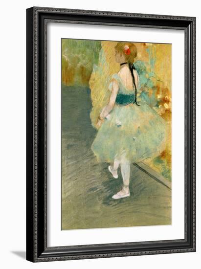 Dancer in Green, C.1878 (Pastel on Paper)-Edgar Degas-Framed Giclee Print