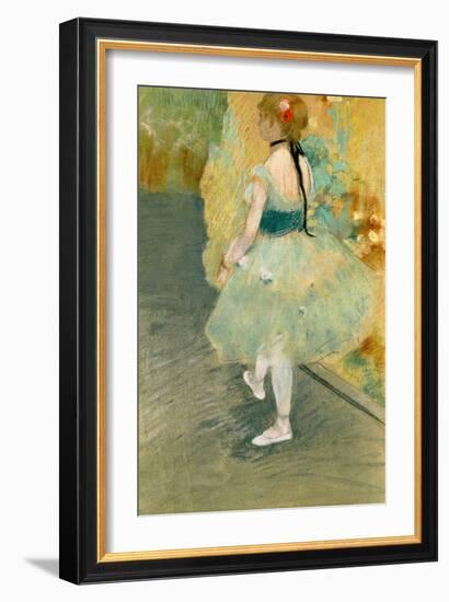 Dancer in Green, C.1878 (Pastel on Paper)-Edgar Degas-Framed Giclee Print