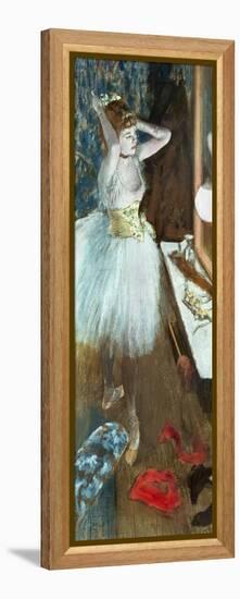 Dancer in Her Dressing Room-Edgar Degas-Framed Premier Image Canvas