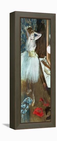 Dancer in Her Dressing Room-Edgar Degas-Framed Premier Image Canvas