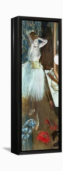 Dancer in Her Dressing Room-Edgar Degas-Framed Premier Image Canvas