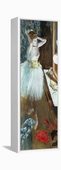 Dancer in Her Dressing Room-Edgar Degas-Framed Premier Image Canvas