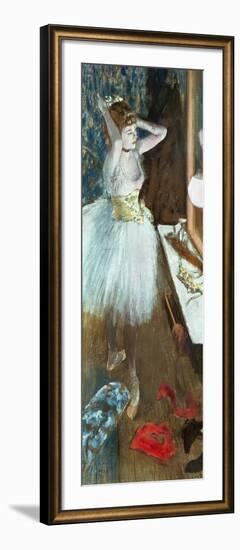 Dancer in Her Dressing Room-Edgar Degas-Framed Giclee Print