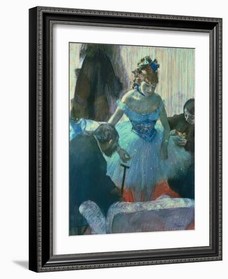 Dancer in Her Dressing Room-Edgar Degas-Framed Giclee Print