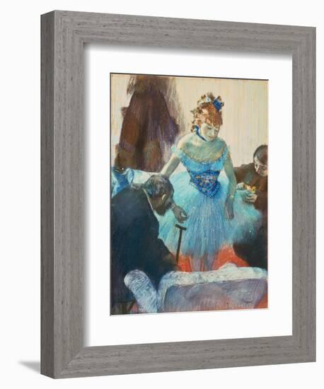 Dancer in Her Dressing Room-Edgar Degas-Framed Giclee Print