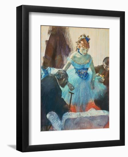 Dancer in Her Dressing Room-Edgar Degas-Framed Giclee Print