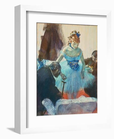 Dancer in Her Dressing Room-Edgar Degas-Framed Giclee Print