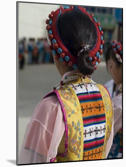 Dancer in Traditional Dress, Gyantse, Tibet, China-Ethel Davies-Mounted Photographic Print