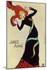 Dancer Jane Avril, Poster-Henri de Toulouse-Lautrec-Mounted Giclee Print