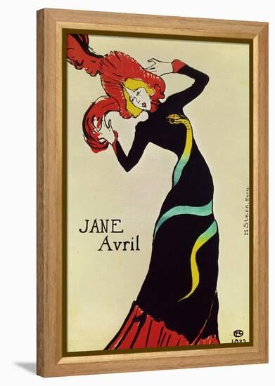 Dancer Jane Avril, Poster-Henri de Toulouse-Lautrec-Framed Premier Image Canvas