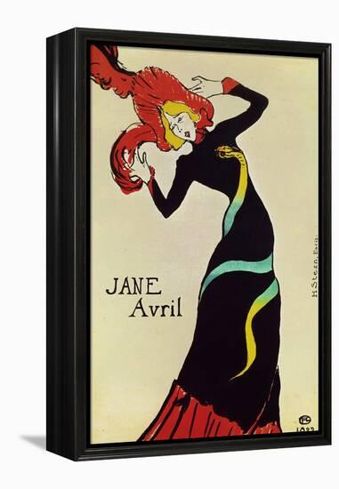 Dancer Jane Avril, Poster-Henri de Toulouse-Lautrec-Framed Premier Image Canvas