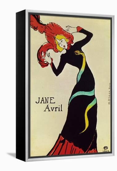 Dancer Jane Avril, Poster-Henri de Toulouse-Lautrec-Framed Premier Image Canvas