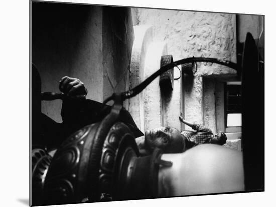 Dancer Jose Limon at Home with Wife Pauline Lawrence-Gjon Mili-Mounted Premium Photographic Print