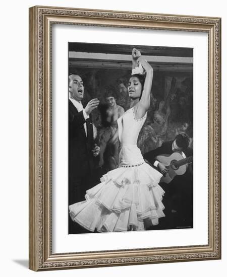 Dancer Maria Albaicin, Dancing in Corral de La Moreria, Rio de Janeiro-Loomis Dean-Framed Photographic Print