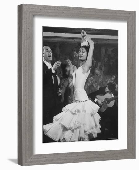 Dancer Maria Albaicin, Dancing in Corral de La Moreria, Rio de Janeiro-Loomis Dean-Framed Photographic Print