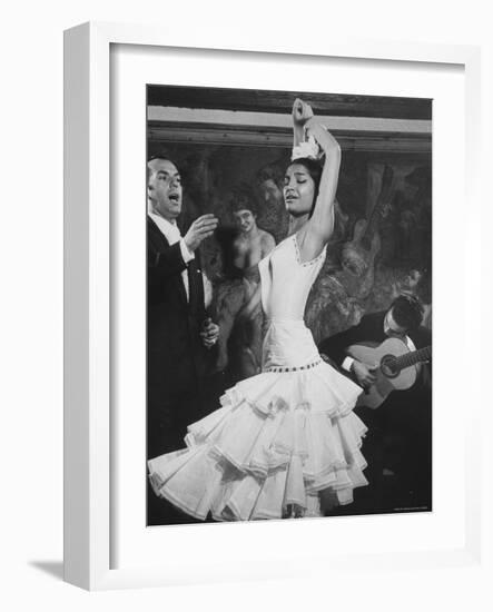 Dancer Maria Albaicin, Dancing in Corral de La Moreria, Rio de Janeiro-Loomis Dean-Framed Photographic Print