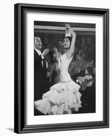 Dancer Maria Albaicin, Dancing in Corral de La Moreria, Rio de Janeiro-Loomis Dean-Framed Photographic Print