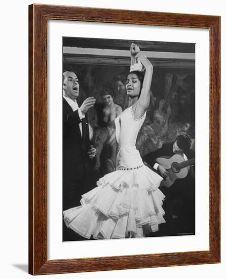 Dancer Maria Albaicin, Dancing in Corral de La Moreria, Rio de Janeiro-Loomis Dean-Framed Photographic Print