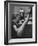 Dancer Mary Ellen Terry Talking with Her Legs Up in Telephone Booth-Gordon Parks-Framed Photographic Print