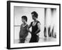 Dancer Mikhail Baryshnikov and Choreographer Twyla Tharp Resting during Rehearsal-Gjon Mili-Framed Premium Photographic Print
