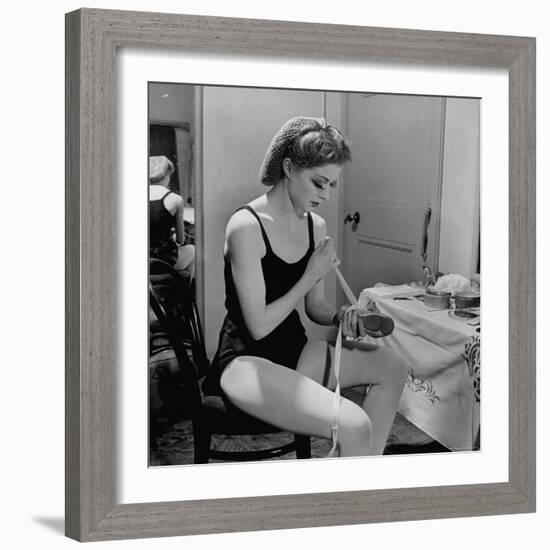 Dancer Moira Shearer, Who Plays Cinderella in a Ballet, Preparing to Go on Stage-William Sumits-Framed Premium Photographic Print
