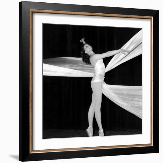 Dancer Muriel Belmondo on Stage for the Ballet "Balletti", Paris, 23 May 1967-null-Framed Photo