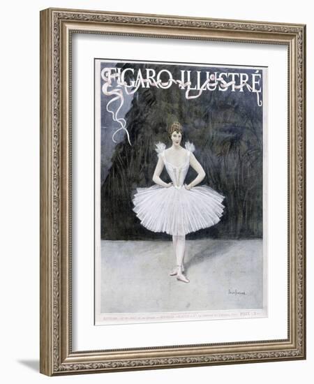 Dancer of the Opera - Drawing by Jean Beraud (1849 - 1935), “Figaro Illustré””, 1895.-Jean Beraud-Framed Giclee Print