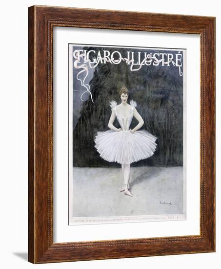 Dancer of the Opera - Drawing by Jean Beraud (1849 - 1935), “Figaro Illustré””, 1895.-Jean Beraud-Framed Giclee Print