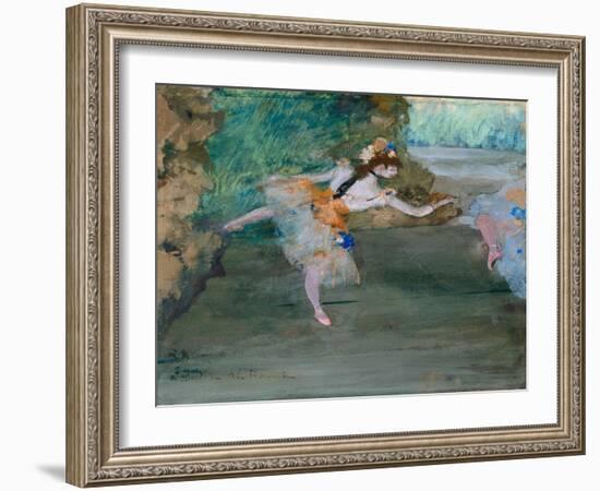 Dancer Onstage, c.1877-Edgar Degas-Framed Giclee Print