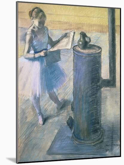 Dancer Reading the Newspaper, C. 1880-Edgar Degas-Mounted Giclee Print