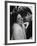 Dancer Renee Jeanmaire Embracing Yves Saint Laurent at Fashion Show-Paul Schutzer-Framed Premium Photographic Print