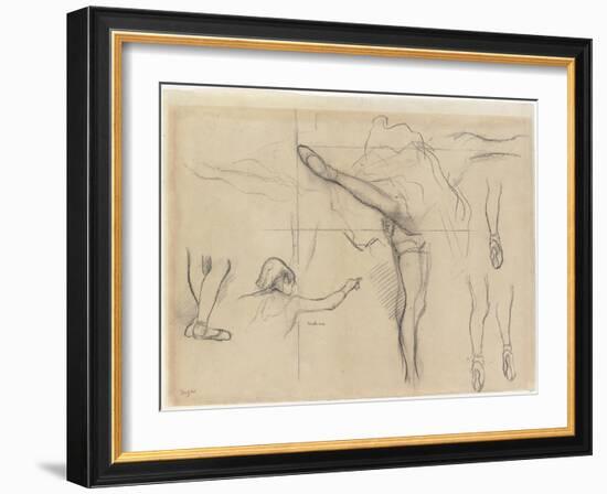 Dancer - Six Sketches-Edgar Degas-Framed Giclee Print