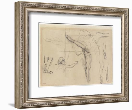 Dancer - Six Sketches-Edgar Degas-Framed Giclee Print