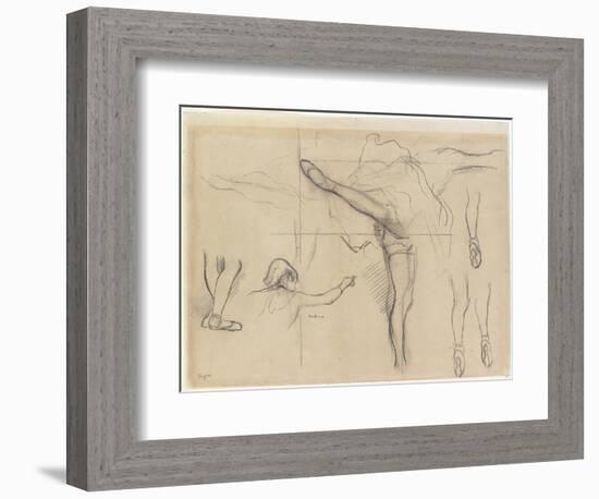 Dancer - Six Sketches-Edgar Degas-Framed Giclee Print