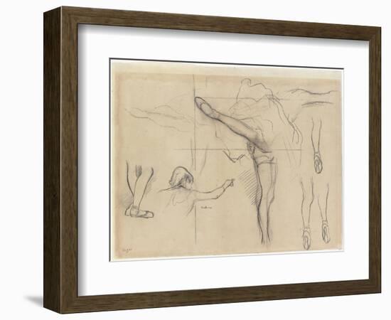 Dancer - Six Sketches-Edgar Degas-Framed Giclee Print