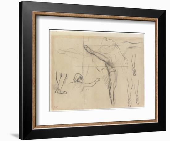 Dancer - Six Sketches-Edgar Degas-Framed Giclee Print