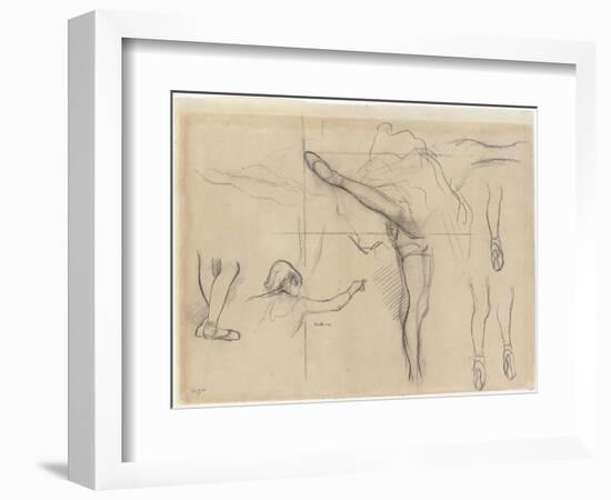 Dancer - Six Sketches-Edgar Degas-Framed Giclee Print