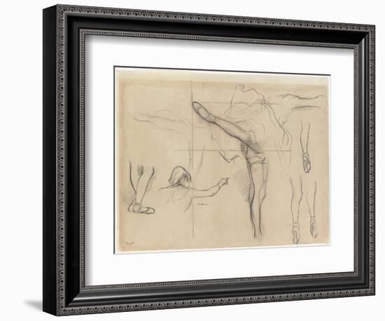 Dancer - Six Sketches-Edgar Degas-Framed Giclee Print