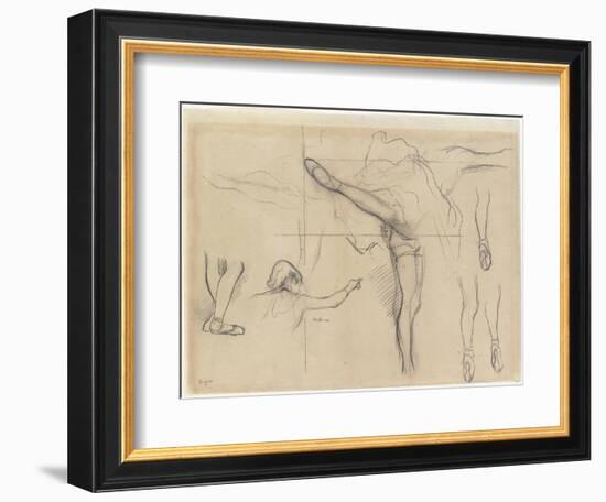 Dancer - Six Sketches-Edgar Degas-Framed Giclee Print