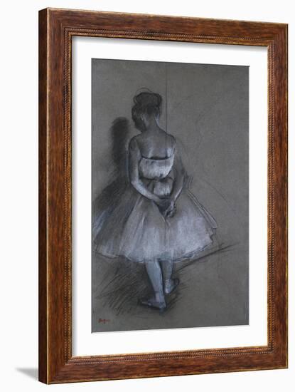 Dancer Standing, Her Hands Crossed Behind Her Back, 1874-David Gilmour Blythe-Framed Giclee Print