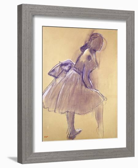 Dancer Standing, in Profile; Danseuse Debout, De Profil, C.1880-Edgar Degas-Framed Giclee Print