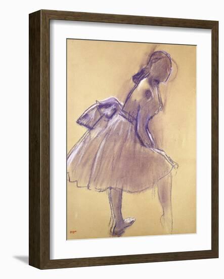 Dancer Standing, in Profile; Danseuse Debout, De Profil, C.1880-Edgar Degas-Framed Giclee Print