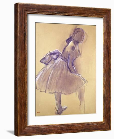 Dancer Standing, in Profile; Danseuse Debout, De Profil, C.1880-Edgar Degas-Framed Giclee Print