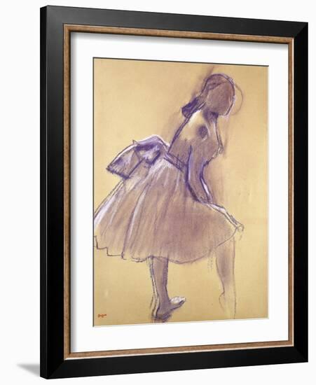 Dancer Standing, in Profile; Danseuse Debout, De Profil, C.1880-Edgar Degas-Framed Giclee Print