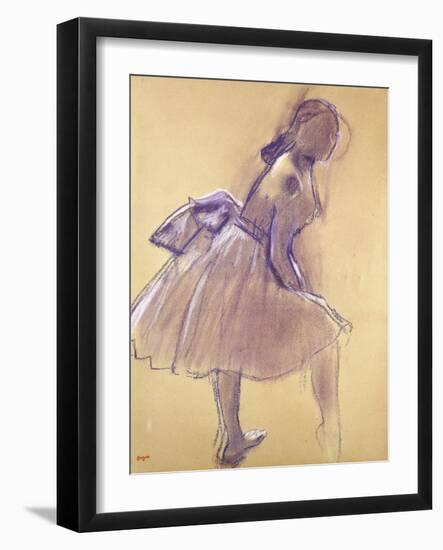 Dancer Standing, in Profile; Danseuse Debout, De Profil, C.1880-Edgar Degas-Framed Giclee Print