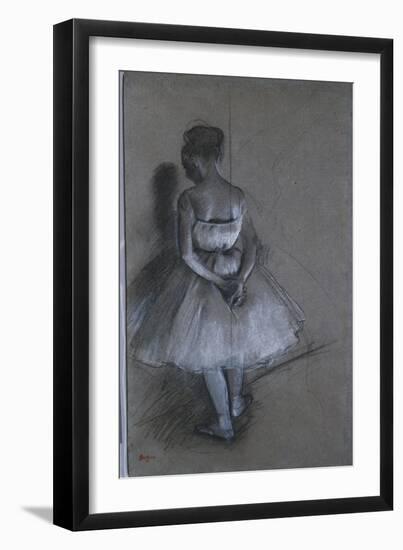 Dancer Standing with Hands Crossed Behind Her Back, 1874-Edgar Degas-Framed Giclee Print